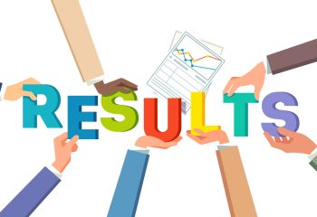 Teamwork results achievement concept. Multicultural international team working together finally succeeded and their investments paid off. Flat style vector concept illustration and metaphor.